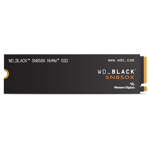 WD_BLACK SN850X NVMe SSD 8 TB interne SSD (Gaming Speicher, PCIe Gen4-Technologie, Lesen 7.200 MB/s, Schreiben 6.600 MB/s) Schwarz
