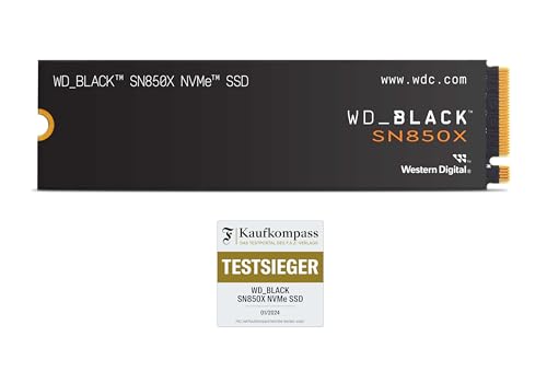 WD_BLACK SN850X NVMe SSD 8 TB interne SSD (Gaming Speicher, PCIe Gen4-Technologie, Lesen 7.200 MB/s, Schreiben 6.600 MB/s) Schwarz