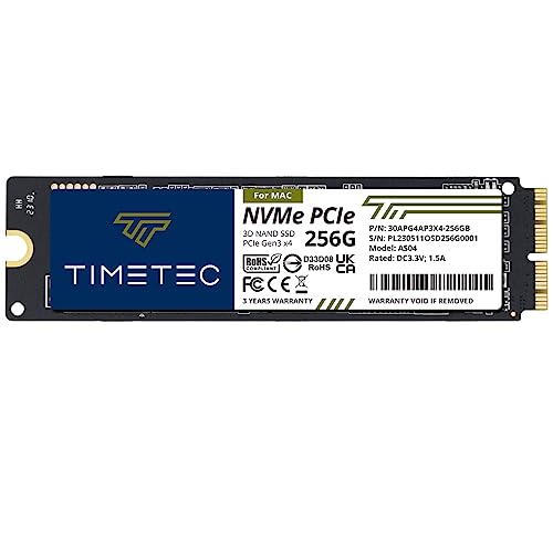 Timetec 256 GB MAC SSD NVMe PCIe Gen3x4 Vergleich